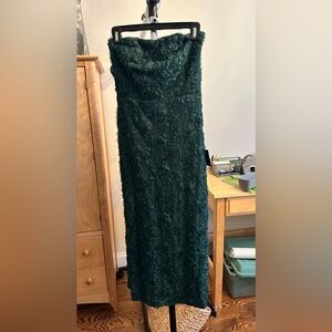 Emerald strapless  dress size medium